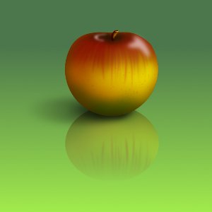GIMP-pel festett alma kpe.
