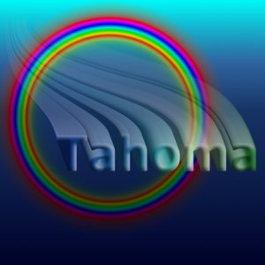 Tahoma-bets szveg, mint 3D trecset.